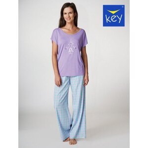 Key LNS 413 A22 Dámské pyžamo S fialová-kostka