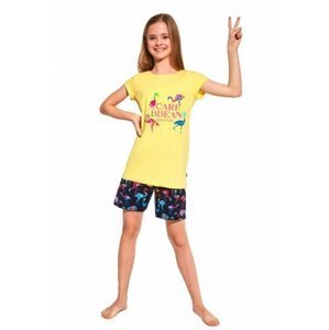 Cornette Kids Girl 787/93 Caribbean Dívčí pyžamo 122-128 žlutá