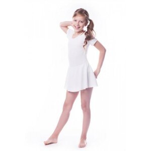Gymnastický dres se sukní (B7) Shepa 110 bílá