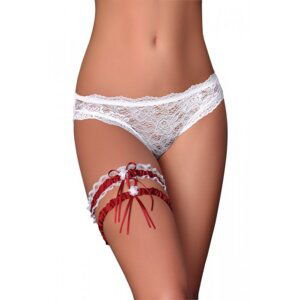 Livia Corsetti Garter Set Maroon Podvazky Univerzální červeno-bílá