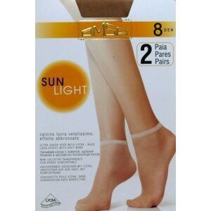 Omsa| Sun Light 8 den A`2 2-pack dámské ponožky  Univerzální nero/černá