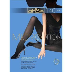 Omsa Micro&Cotton 140 den punčochové kalhoty 2-S nero/černá
