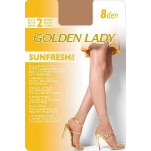 Golden Lady Sunfresh 8 den A'2 2-pack dámské ponožky, Univerzální gobi/odstín béžové