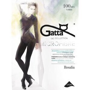 Gatta Rosalia 100 den 5-XL punčochové kalhoty 5-XL nero/černá