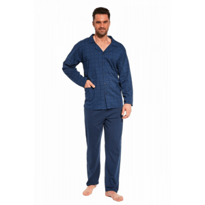 Cornette 114/58 673401 Pánské pyžamo plus size 5XL modrá