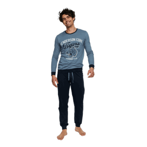 Henderson Burn 40022-55X Pánské pyžamo XXL modro-černá