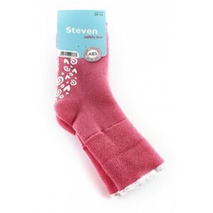 Steven 038 ABS růžovo-bílé Ponožky 32/34 růžová