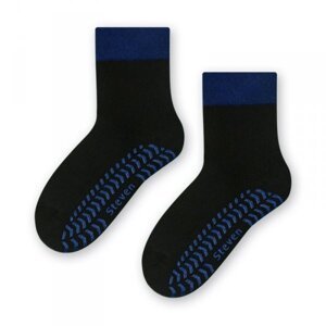 Steven 038 ABS černo-safírové Ponožky 29/31 černá