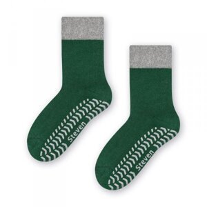 Steven 038 ABS zeleno-šedé Ponožky 29/31 zelená