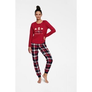 Henderson Hygge 40123-33X Dámské pyžamo XL červeno-černá