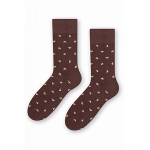 Steven 056 161 vzor hnědé Pánské ponožky 45/47 hnědá