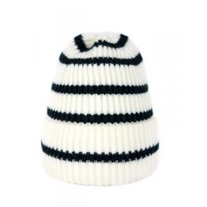 Art Of Polo 22264 Beanie Stripes Dámská čepice 49-56 cm ecru-black