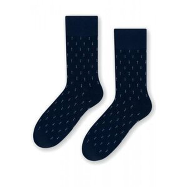 Steven 056 205 vzor tmavě modré Pánské ponožky 45/47 tmavě modrá