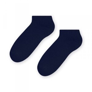 Steven 045 tmavě modré Pánské kotníkové ponožky 41/43 tmavě modrá
