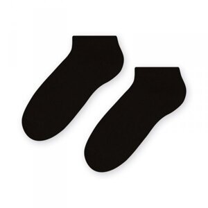 Steven 045 černé Pánské kotníkové ponožky 44/46 černá