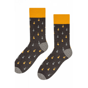 More Ties 051-136 tmavě šedé Pánské ponožky 39/42 tmavě šedá
