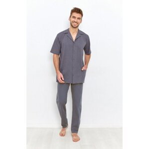 Taro Simon 2944 L23 Pánské pyžamo plus size 3XL grafitová (tmavě šedá)