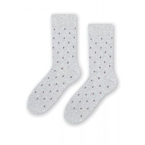 Steven 056 207 vzor šedé Pánské oblekové ponožky 39/41 šedá
