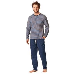 Key MNS 384 B22 Pánské pyžamo XL jeans-proužky