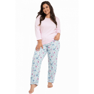Taro Amora 3008 Z24 Dámské pyžamo plus size XXL světle růžová