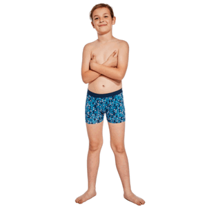 Cornette Young Boy 700/131 Geometri 134-164 Chlapecké boxerky 134-140 jeans