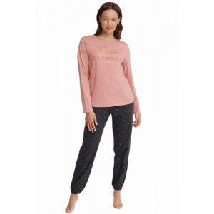 Henderson Ladies Glam 40936-39X Dámské pyžamo XL růžovo-šedá