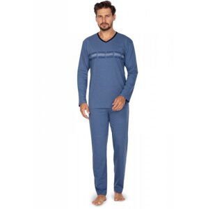 Regina 445 Pánské pyžamo plus size XXL tmavě modrá
