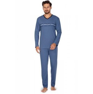 Regina 445 Pánské pyžamo plus size 3XL tmavě modrá