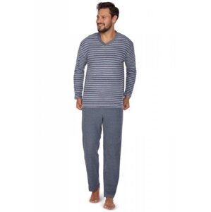 Regina 450 froté Pánské pyžamo plus size XXL tmavě modrá
