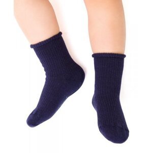 Steven art.130 Merino Wool proužek Dětské ponožky 17-25 23-25 modrá