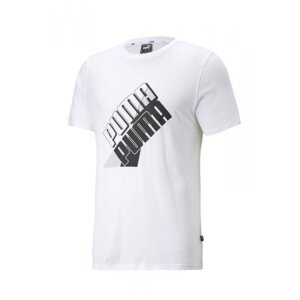 Puma 849788 Power Logo Tee Pánské tričko XXL white