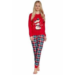Cornette 671/348 Snowman Dámské pyžamo M červená