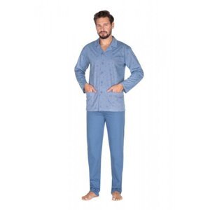 Regina 444 modré Pánské pyžamo L modrá