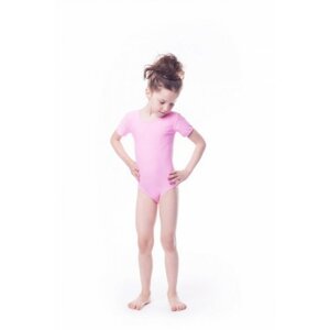 Gymnastický dres Body lycra (B9) krátký rukáv Shepa 158 růžová