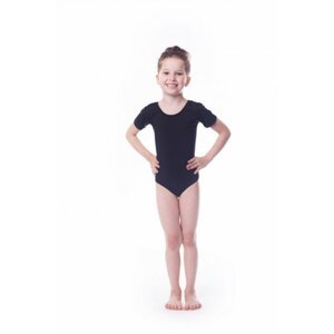 Gymnastický dres Body bavlna (B1) krátký rukáv Shepa 146 černá