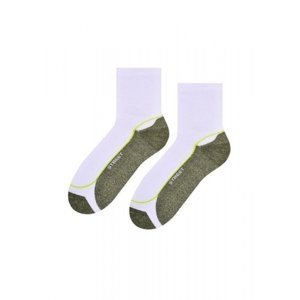 Steven art.026 Sport dámské sportovní ponožky 38-40 bílá-světle šedý melanž