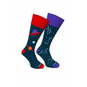 Sesto Senso Finest Cotton Duo Kosmos Ponožky 43-46 tmavě modrá/vzor