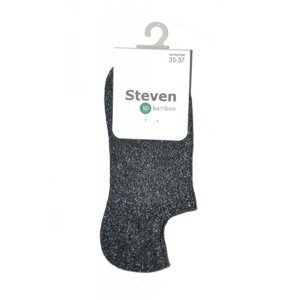 Steven art.100 Bamboo Lurex Kotníkové ponožky 38-40 černá