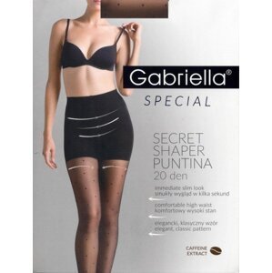 Gabriella 680 Secret Shaper Puntina 20 den Punčochové kalhoty 4-L Nero