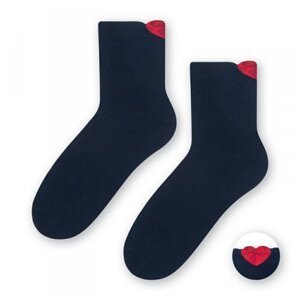 Steven valentýnské 136 005 Dámské ponožky 35/37 tmavě modrá