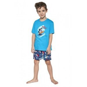 Cornette Shark 789/90 tyrkysové Chlapecké pyžamo 98/104 tyrkysová