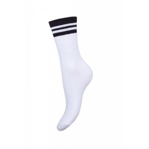 Milena 1313 s proužky Dámské ponožky 37-41 šedá-bílá