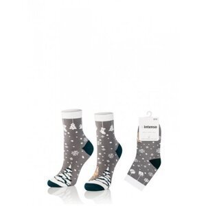 Intenso 0365 Special Collection Vánoční dámské ponožky 35-37 Šedá