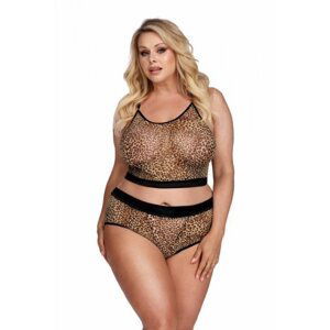 Anais Marciana Komplet Plus Size 5XL/6XL leopardí