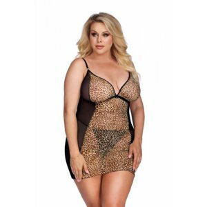 Anais Marciana Košilka Plus Size XL/XXL panter-černá