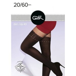 Gatta Girl-Up wz 43 20/60 den Punčochové kalhoty 4-L Nero-Silver