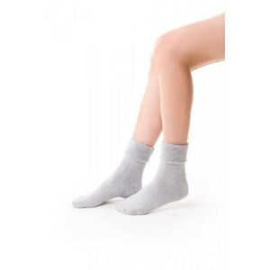 Steven 110 melanžově svetle šedé froté Dámské ponožky 35/37 šedá