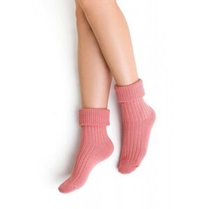 Steven 067 růžové Ponožky na spaní 35/37 růžová