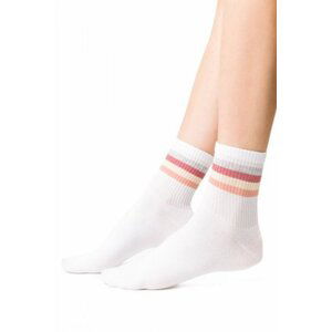 Steven 026-220 bílé Dámské ponožky 35/37 bílá