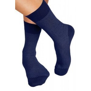 Noviti SB 004 02 kosočtverce tmavě modré Pánské ponožky 39/42 tmavě modrá